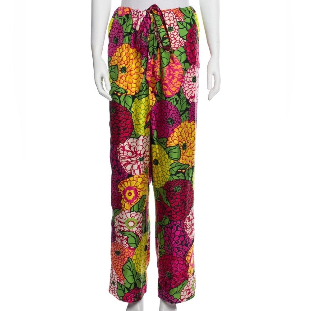 Gucci silk twill pants ken Scott floral print